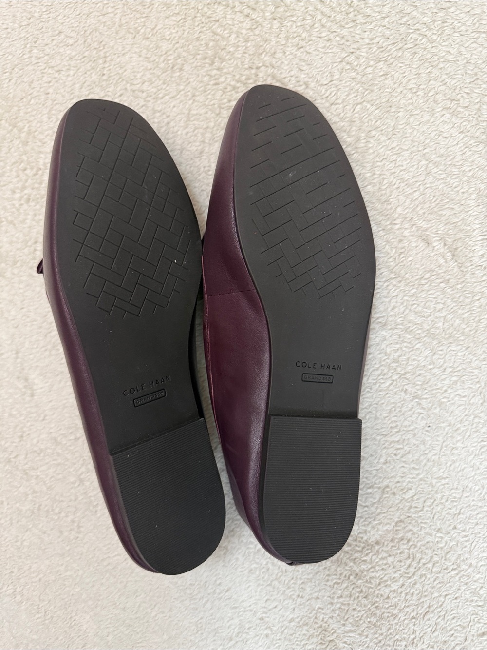 Cole Haan Dark Burgundy Leather Bow Loafers - Picture 5 of 6